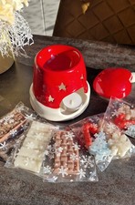 Christmas Wax Melts Burner Gift Set Natural Vegan Soy Wax Melts
