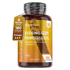 WeightWorld Evening Primrose Oil 1000mg  180 Softgels Maintain Blood Cholesterol