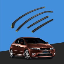 HONDA CIVIC MK8 2006-2012 5 Door Hatchback Wind Deflectors 4pc Tinted