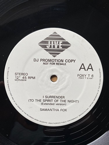 Sam fox surrender - surrender, 12"