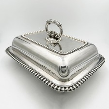 OBLONG ENTREE DISH OLD SHEFFIELD PLATE GEORGE III c1810 30cm Long