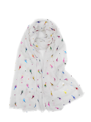 Women foil print - foil, scarf