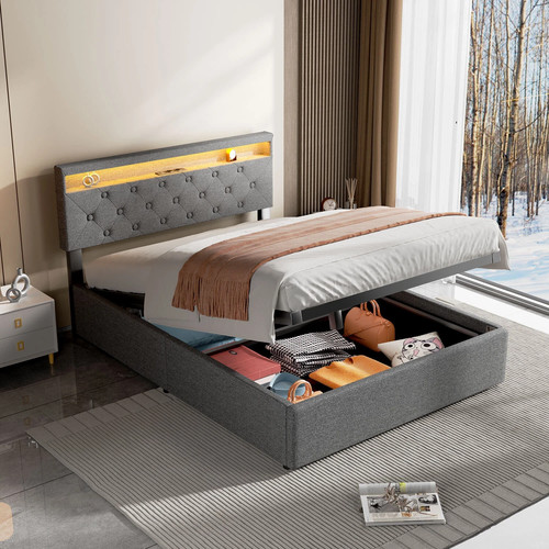 Ottoman storage gas lift - gas, panel