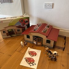 Schleich farm world 42195 horse barn and stables with accessories. Used - Boxed