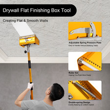 Drywall Taping Tools Flat Finish Box Set with 40''-64'' Extendable Handle 9.8"