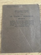 Great War INTRODUCTION TO THE REGISTER OF THE LE TOURET MEMORIAL FRANCE WW1