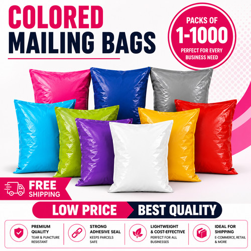 Coloured mailing bags - coloured,
