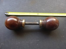 Vintage mahogany brass door - /brass,