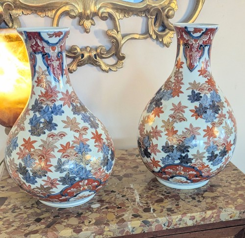 Pair japanese imari vases - pair,