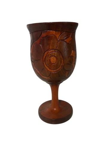 Hand carved wooden - hand-carved, goblet