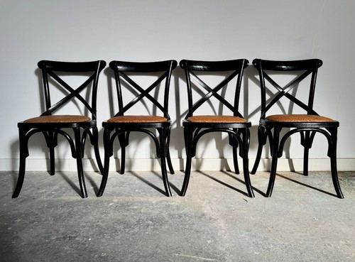 Set black bistro dining - 4,
