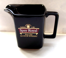 spey royal fine old scotch whisky water jug black  made by wade PDM in VGC