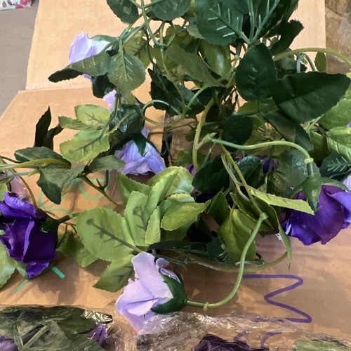 Artificial purple rose garland - artificial, rose-garland