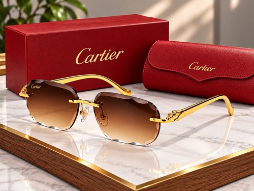 Cartier rimless sunglasses - cartier,