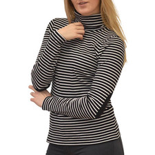 Womens Black Stripe Cotton