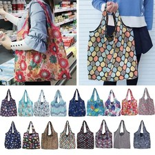 X Large Reusable Foldable Ladies Shopping Bag Eco Tote Handbag Fold Away Bag UK