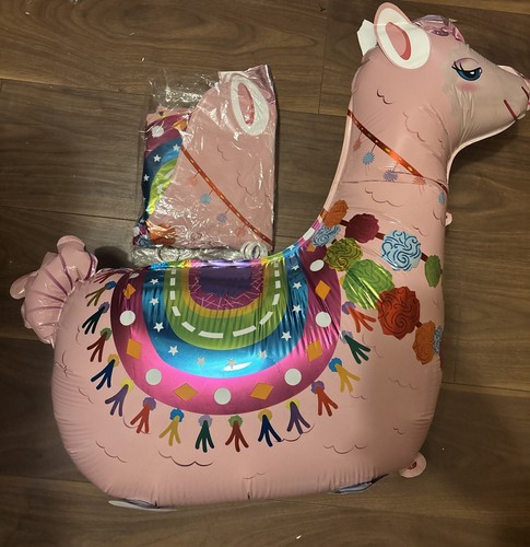 Pink llama alpaca balloon - alpaca,