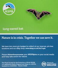 RSPB Pin Badge Long Eared Bat
