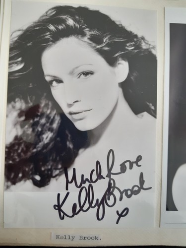 Kelly brook signed photo - signed,