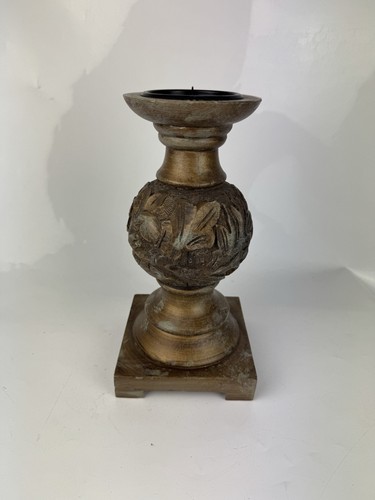 Large wooden candlestick - large,
