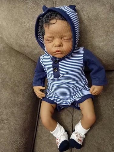 Black african baby - boy, doll