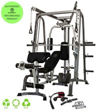 Marcy MD-9010G Smith Machine Home Multi Gym Adjustable Bench & Cable Station
