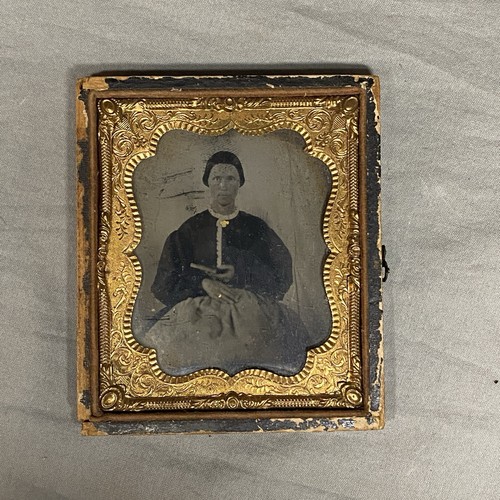 Plate tintype photo 1850s - tintype,