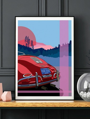 Porsche 356 speedster print - print,