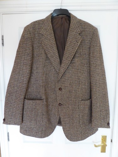Harris tweed jacket - brown, size