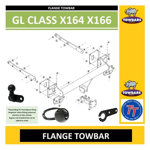 Flange towbar for - , mercedes
