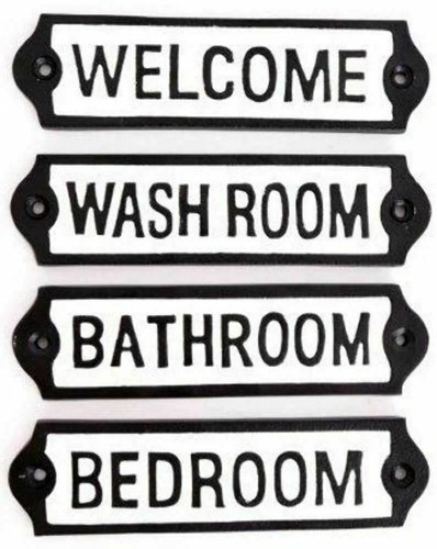 Cast iron plaques door sign - door,