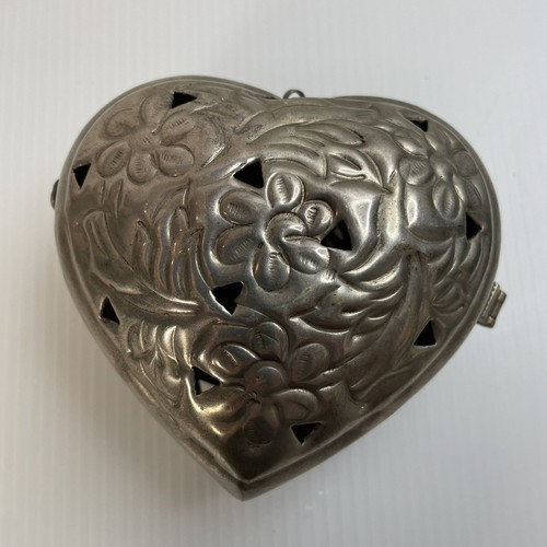 Vintage ornament hinged silver - vintage,