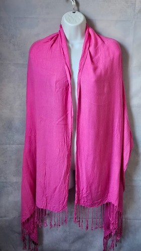 Hot pink pashmina scarf - pink,