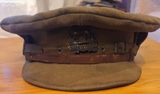 British Army WW1-Era Drab-Khaki Officer Cap - Royal Berkshire Regt