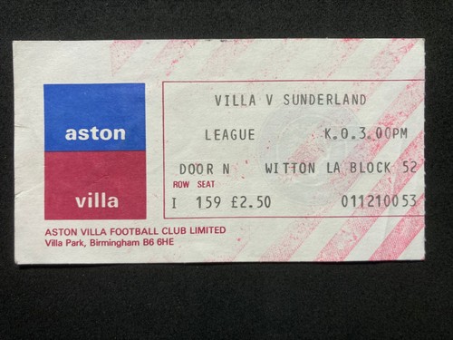 Aston villa sunderland - aston,