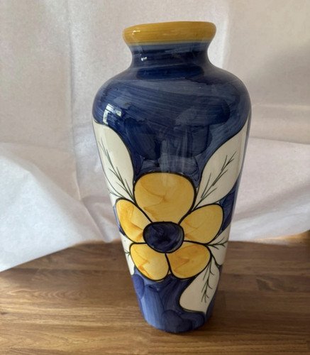 Hand painted ceramic floral - hand,