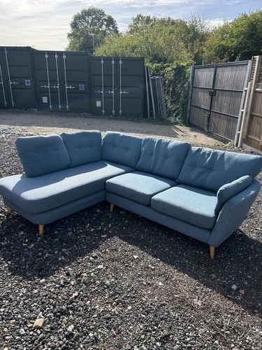 Blue corner sofa - blue, for
