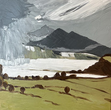 Welsh art oil painting - ‘Gathering Storm’ - after Kyffin Williams