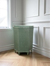 A Lloyd Loom Belvoir Green Wicker Laundry Basket ~Delivery Available~