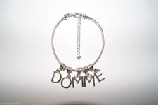 'DOMME' Femdom Euro Anklet Ankle Chain Jewellery Sub Slave Female Domination LL