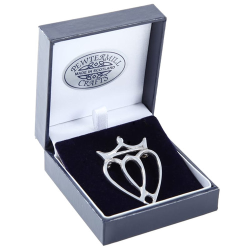 Luckenbooth pewter brooch - luckenbooth,