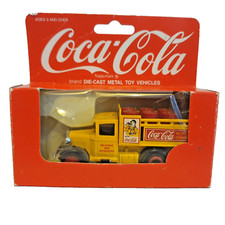 Coca Cola England Vintage BOXED Die-cast Metal Truck Toy Coke 1979 Lledo Yellow