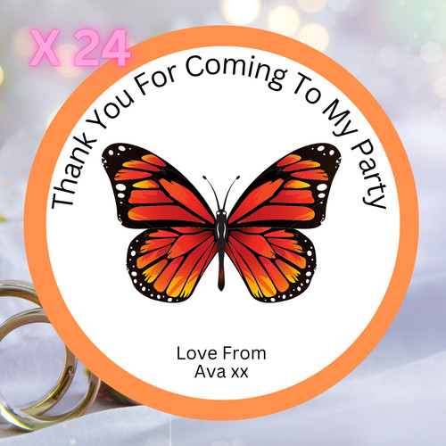 Orange butterfly personalised - butterfly,