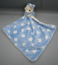 Mothercare Blue Bedtime Bear Teddy Baby Comforter Blankie Soothers Stars