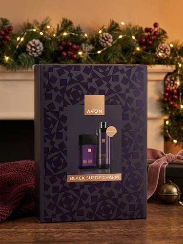 Avon black suede - suede, charm