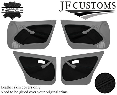 Black stitch leather front - black,