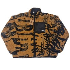 Stussy Sherpa Reversible Jacket Stamp Yellow