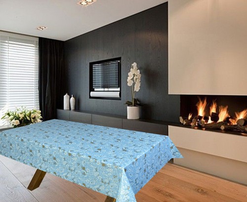 Floral pvc vinyl tablecloth - floral,