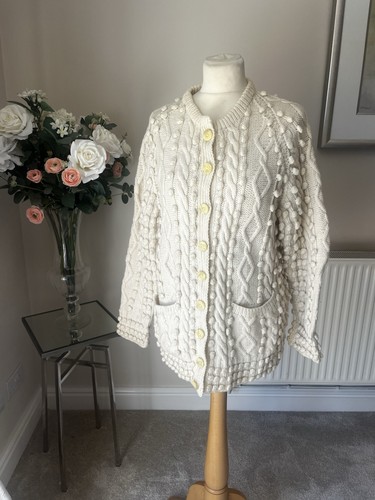 Vintage womens aran cardigan - vintage,