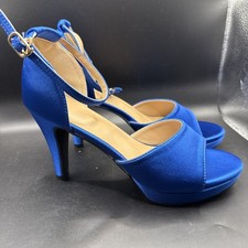 Royal Blue Open Toe Platform